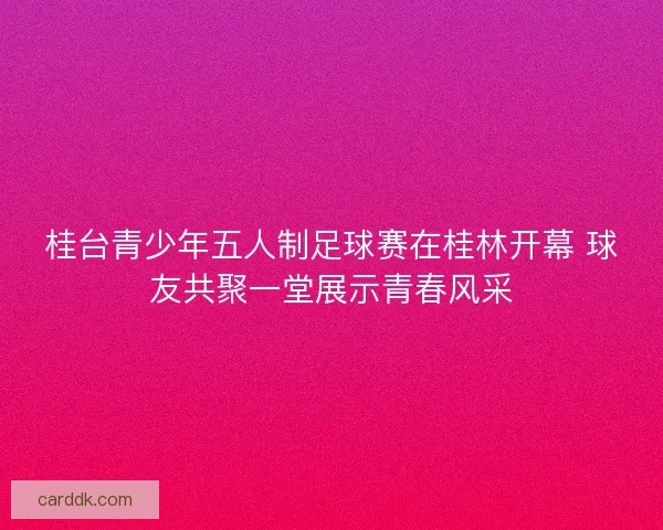 桂台青少年五人制足球赛在桂林开幕 球友共聚一堂展示青春风采